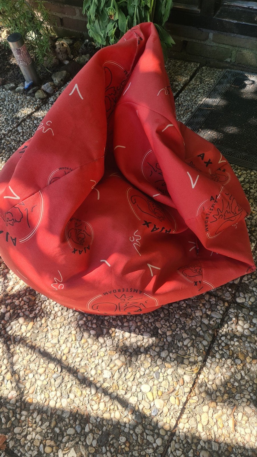 Ajax zitzak - Rood met logo's, Ophalen of Verzenden, Gebruikt, Rood