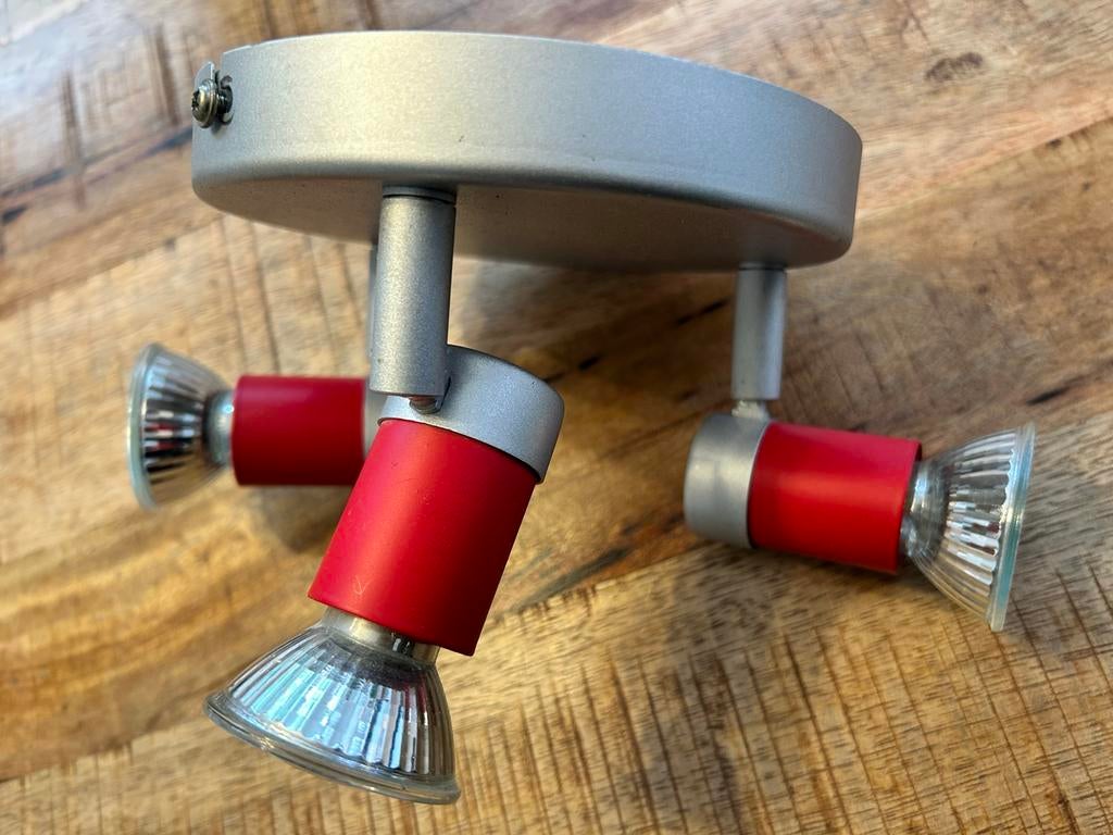 DecoMode Spot Light GU10 3x50W Plafondspot, Ophalen, Halogeen, Gebruikt, Metaal of Aluminium