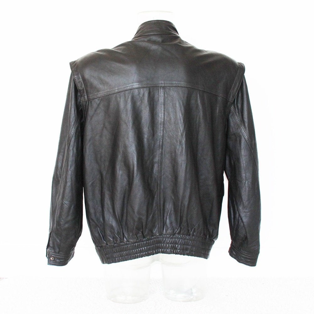 Mooie Lederen Heren Jas285* (Maat 56) € 70,-, Zwart, Ophalen of Verzenden, Zo goed als nieuw, Maat 56/58 (XL)