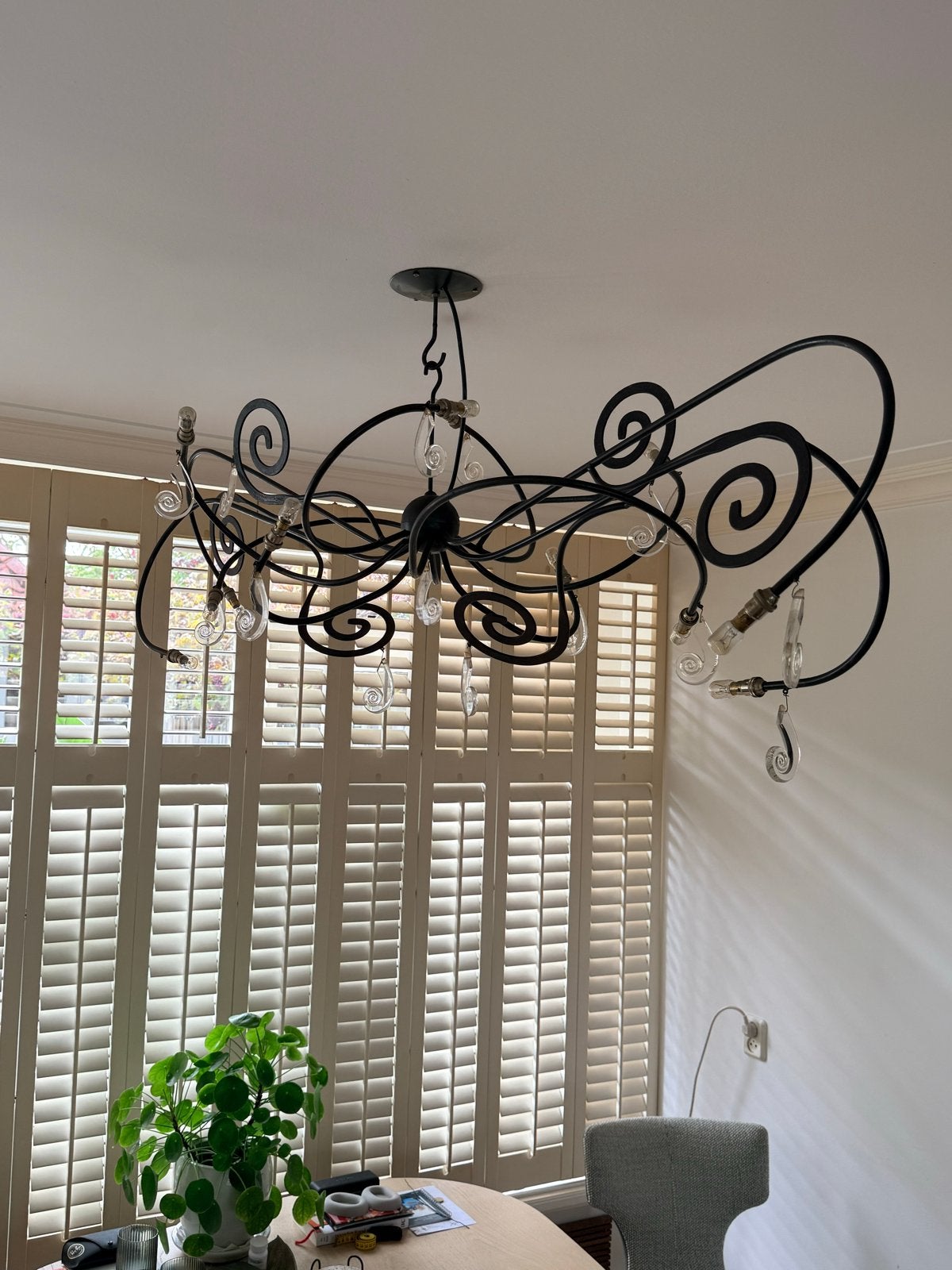 Maroeska Metz Octopus designlamp, Ophalen, Zo goed als nieuw, Metaal, Overige fittingen