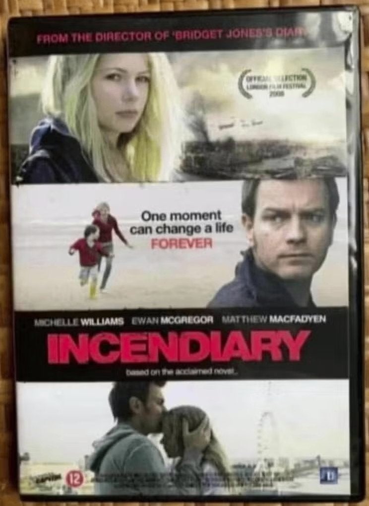 DVD Incendiary; Michelle Williams, Ewan McGregor en Matthew, Vanaf 12 jaar, Ophalen of Verzenden, Zo goed als nieuw