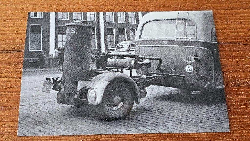 Foto BUS EDS Dedemsvaart 136 met gasgenerator, Verzenden, Gebruikt, Bus of Metro, Overige typen