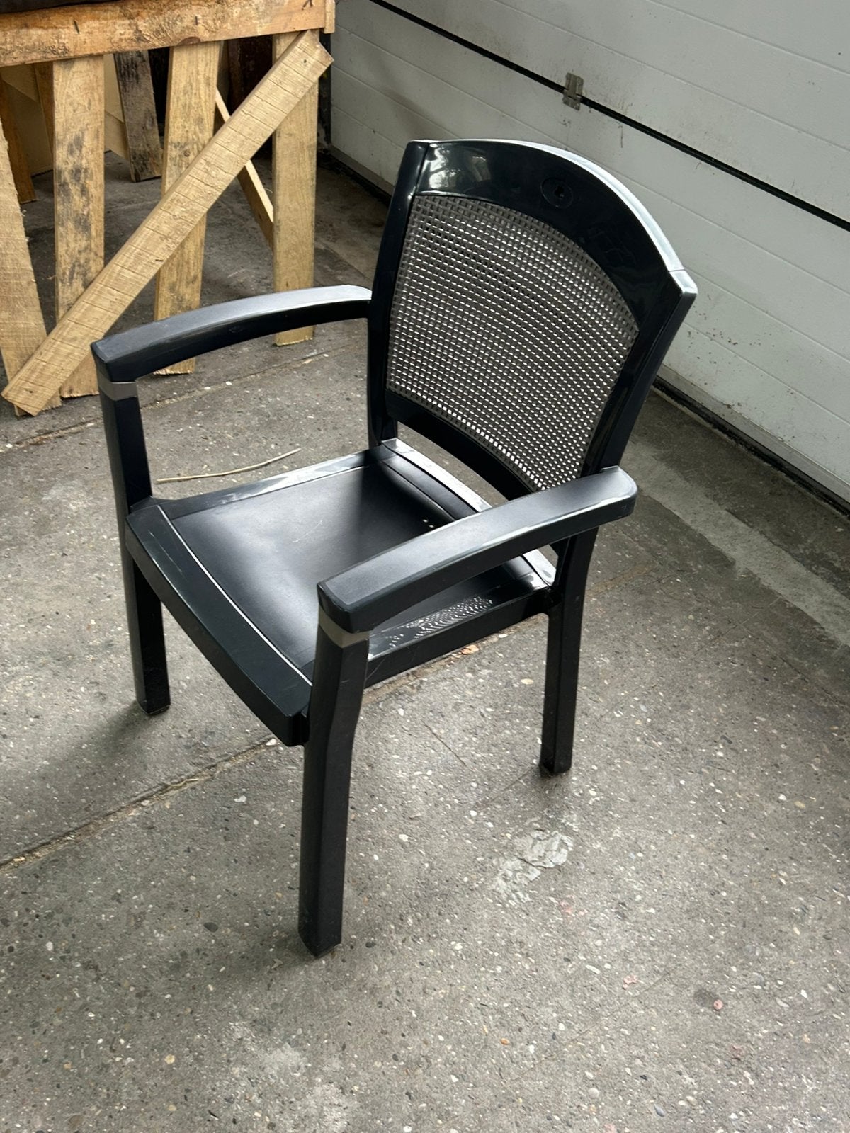6 stefige tuin stoelen blauw, Tuin en Terras, Ophalen, Zo goed als nieuw, Kunststof