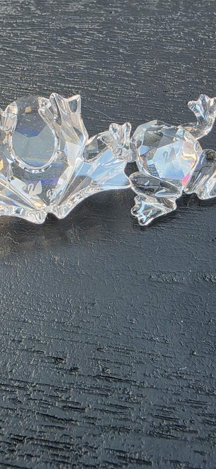 Swarovski Kikkers: Moeder en Baby Kristalbeeldjes, Ophalen, Zo goed als nieuw, Figuurtje