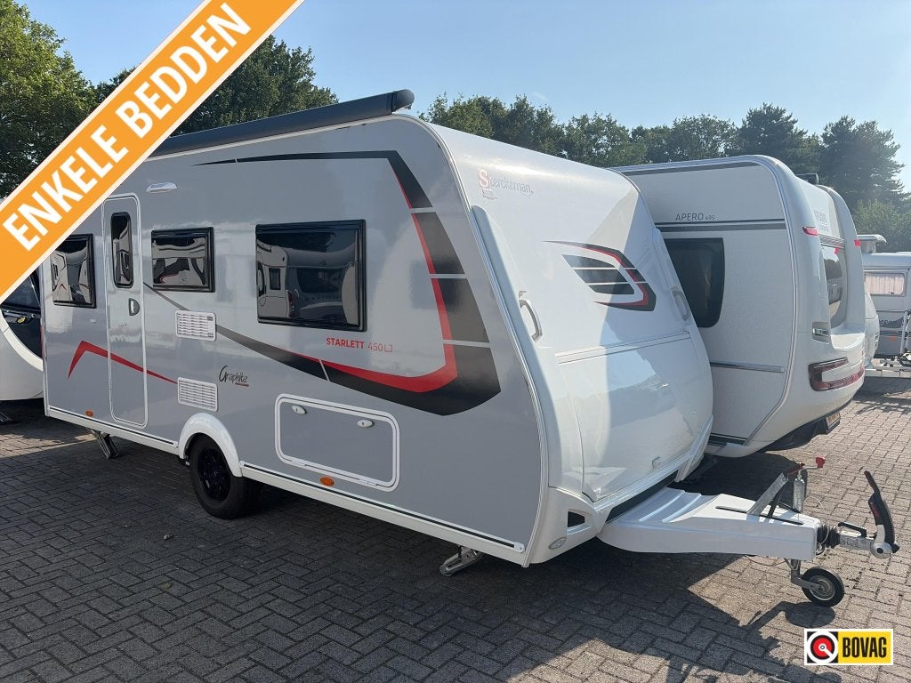 Sterckeman Starlett Graphite 450 LJ Mover/Thule luifel, Standaardzit, Sterckeman, Bedrijf, 5 tot 6 meter