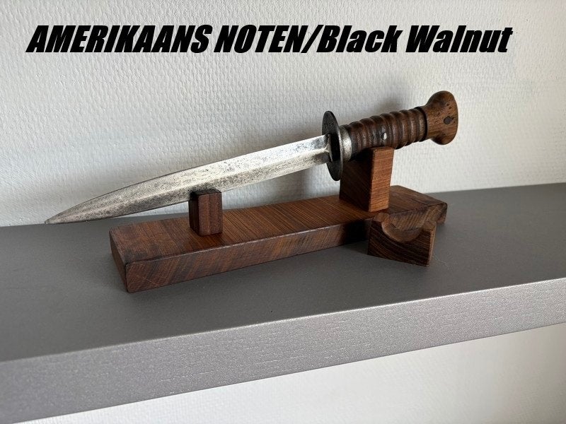 massief edel houten messenstandaard mes knife zakmes messen, Ophalen of Verzenden, Nieuw