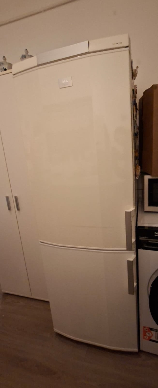 AEG Koel-vriescombinatie - Wit, Goede Staat, Ophalen, Gebruikt, 200 liter of meer, 60 cm of meer