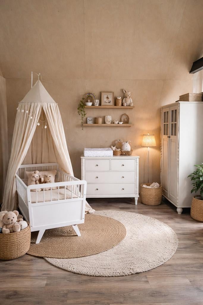 Vintage babykamer Blossom / massief hout /bezorgen mogelijk, Ophalen of Verzenden, Zo goed als nieuw, Jongetje of Meisje