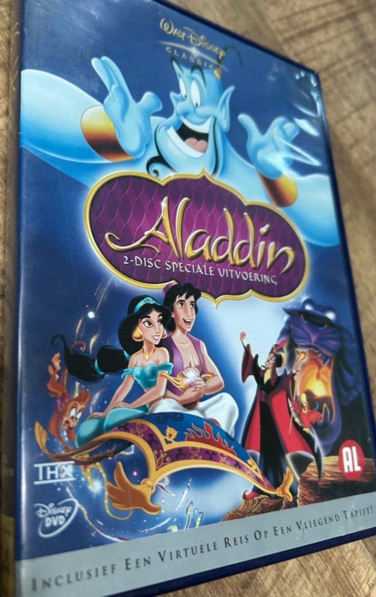Aladdin - Walt Disney (2 DVD speciale uitvoering), Alle leeftijden, Ophalen of Verzenden, Gebruikt