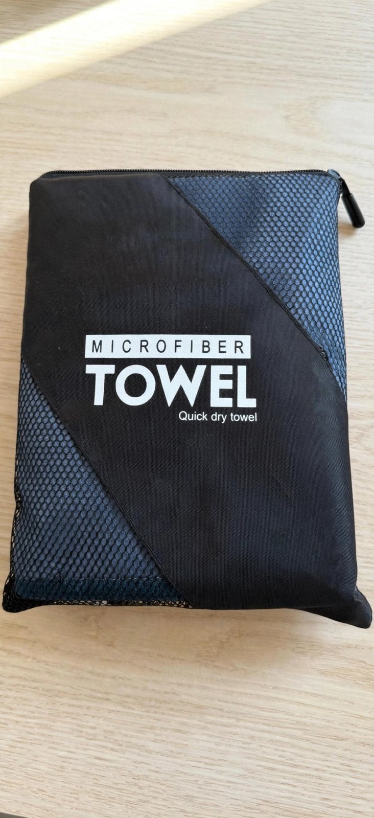 Microfiber handdoek navy blauw - snel drogend, Ophalen of Verzenden, Gebruikt