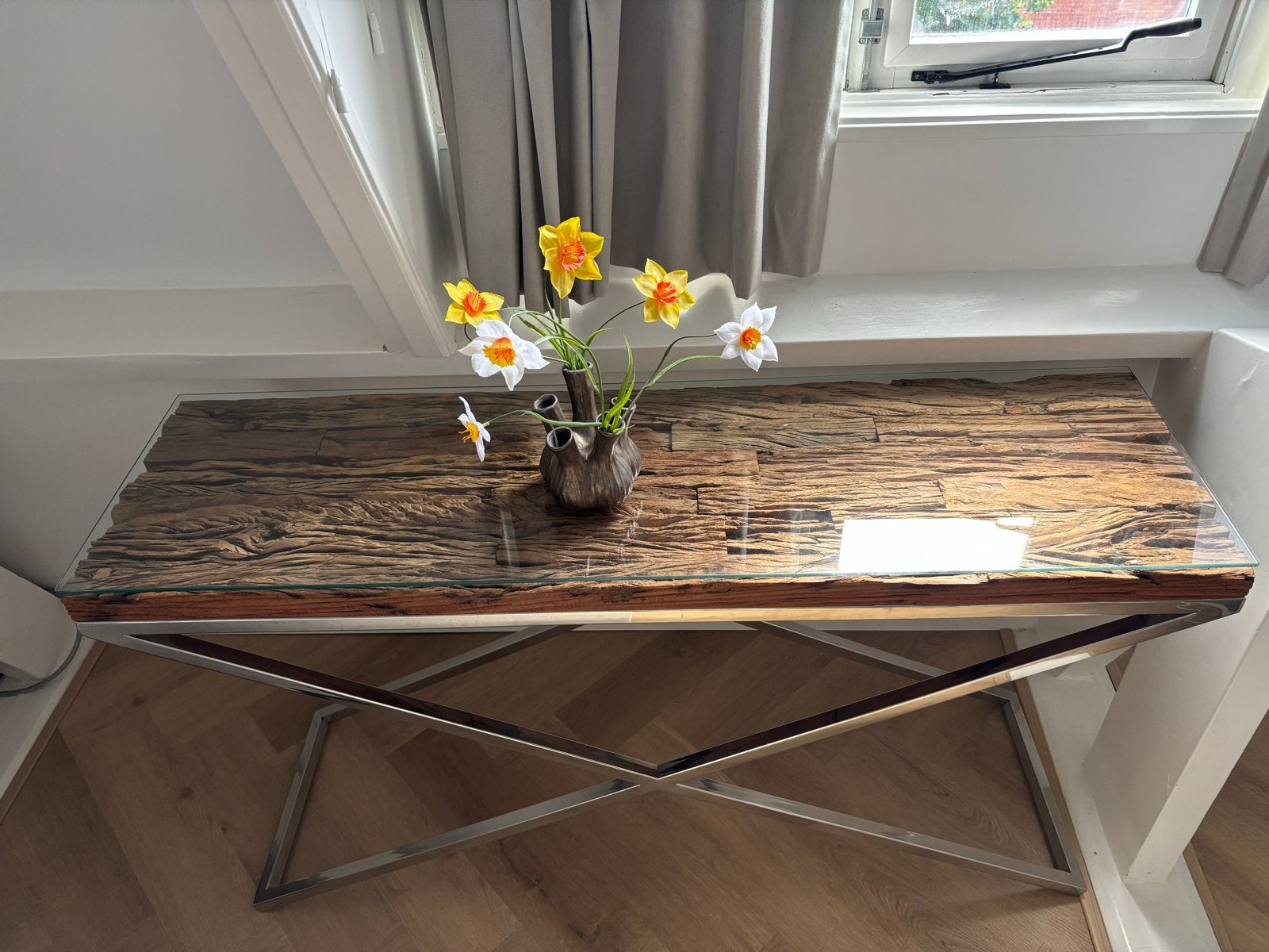 Eicholtz Dressoir / Wandtafel - Modern Design, Ophalen, 100 tot 150 cm, Zo goed als nieuw, Metaal