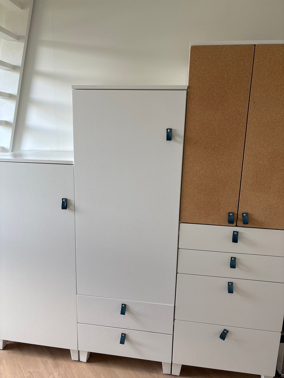IKEA Platsa kledingkast met lades en kurken deuren, Ophalen, Gebruikt, 200 cm of meer, 150 tot 200 cm