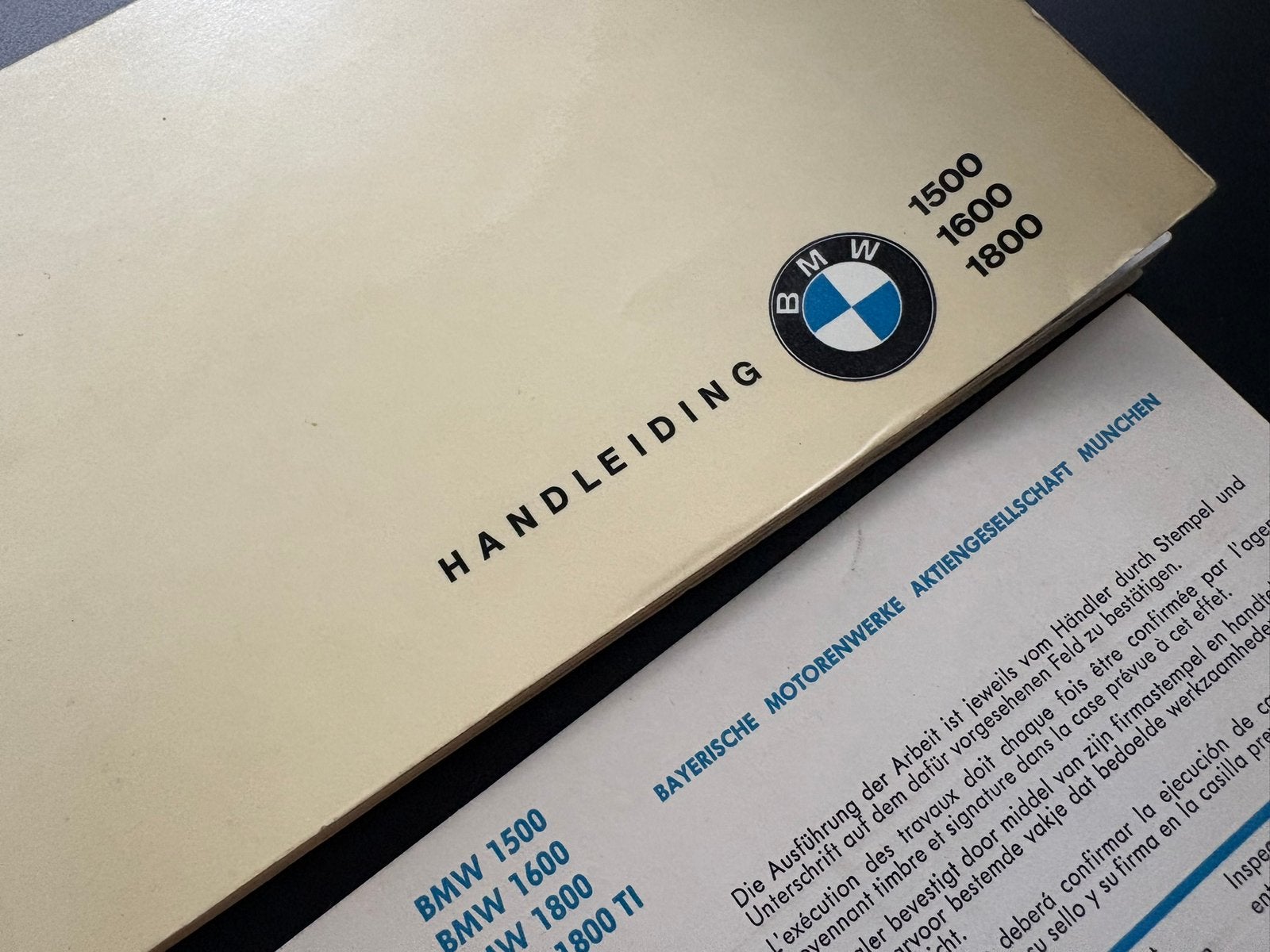 Originele handleiding BMW 1500/1600/1800, Ophalen of Verzenden