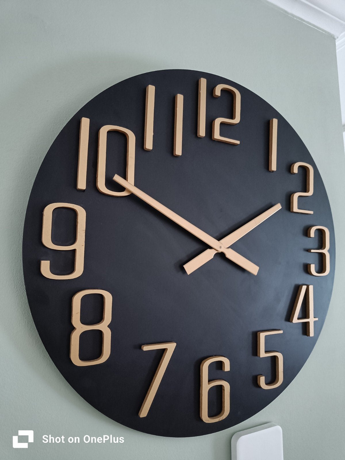 Parlane Blackheath Klok - Zwart/Goud - Ø60x3 cm, Goud, Wandklok, Nieuw, Ophalen of Verzenden