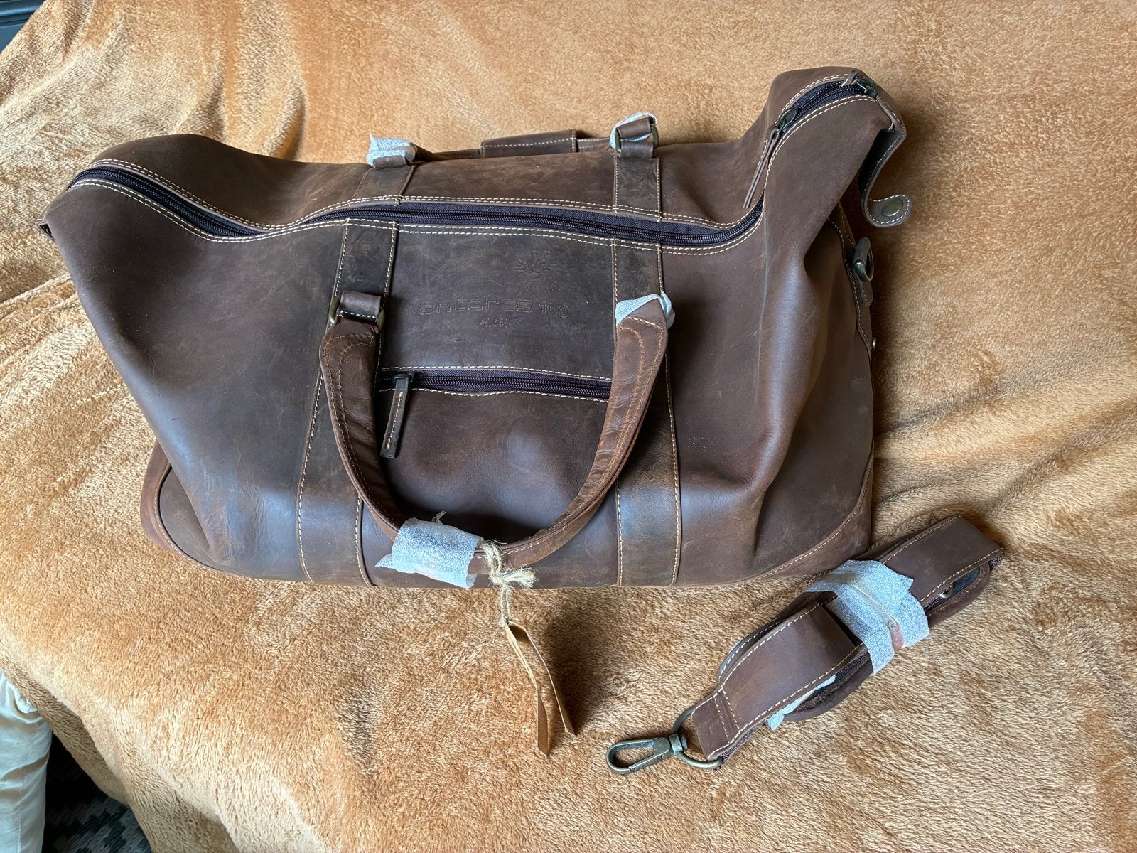 Aski Bag Antares 100 Leren Reistas -  nieuw, Ophalen, 20 tot 30 cm, Bruin, Nieuw