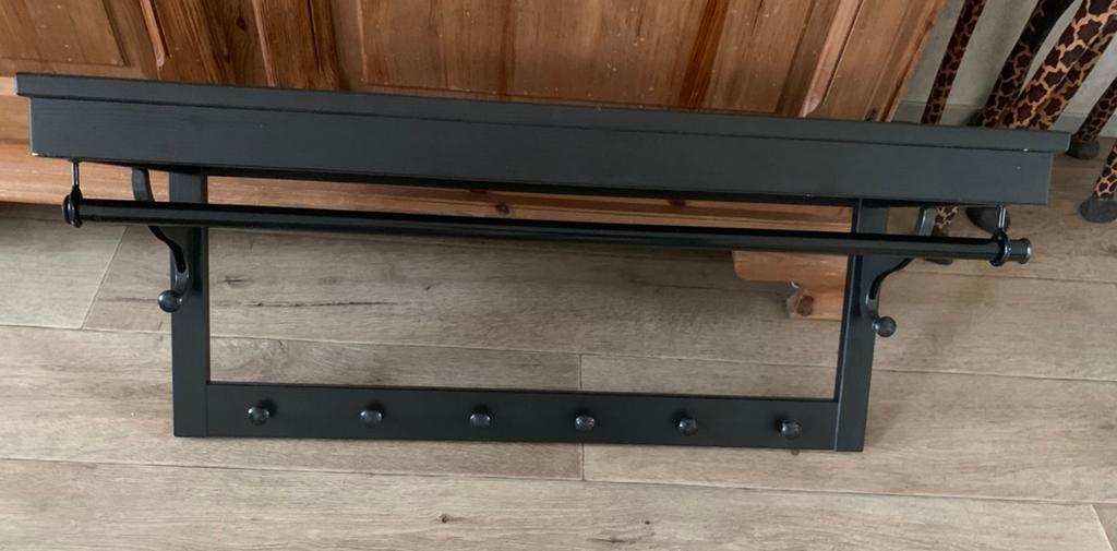 Zwarte kapstok, Zo goed als nieuw, Minder dan 100 cm, Hout, Ophalen
