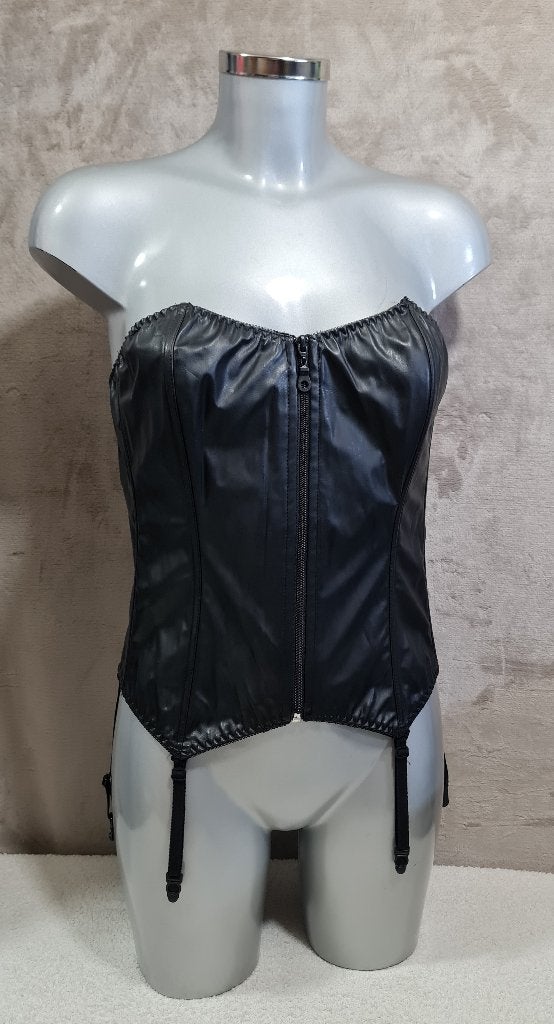 Sexy Haltertop met rits ``Cotelli Collection`` M en L 0031, Cotelli Collection, Ophalen of Verzenden, Zwart, Body of Korset