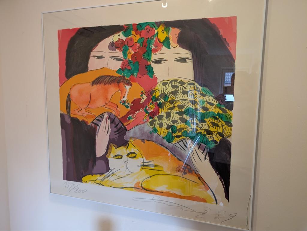 Walasse Ting Grote Zeefdruk - 120x120cm, Ophalen of Verzenden