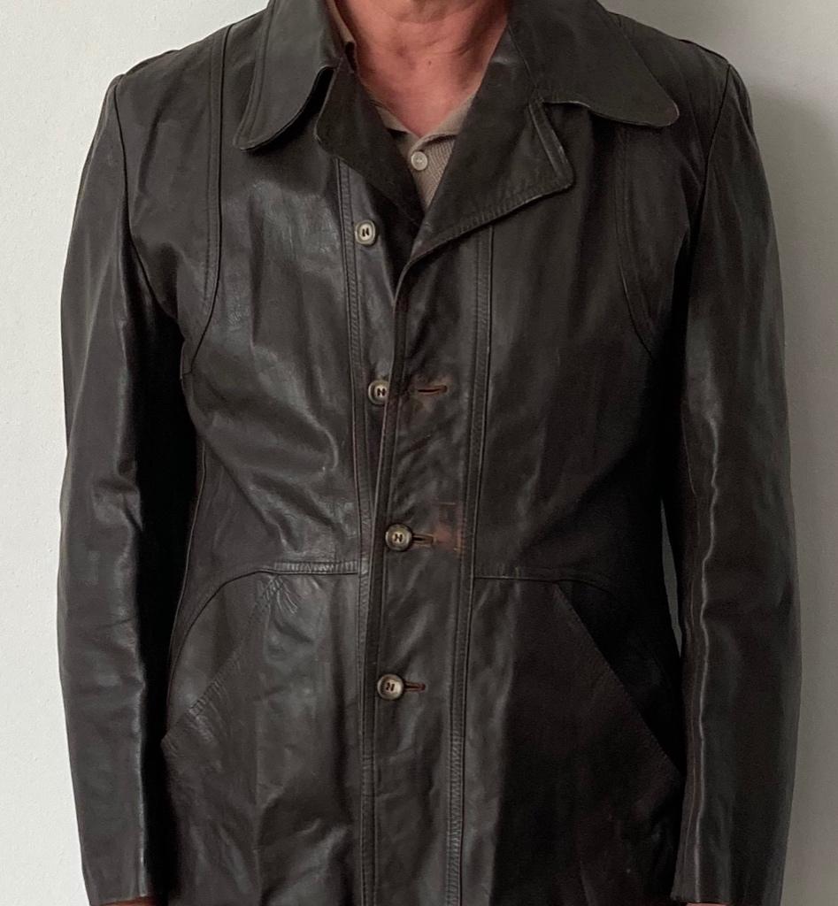 Vintage Leren Jas, Verzenden, Zo goed als nieuw, Maat 48/50 (M), Bruin