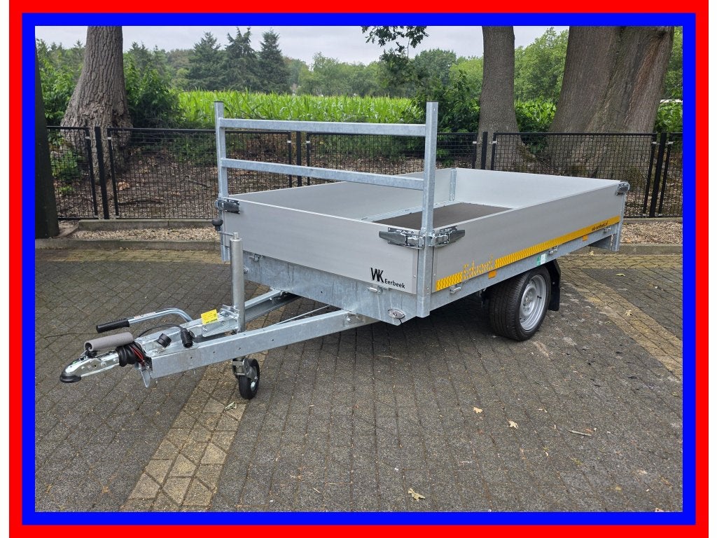 Eduard plateauwagen nieuw, enkelas geremd 1500kg 256x150x30, Auto diversen, Nieuw