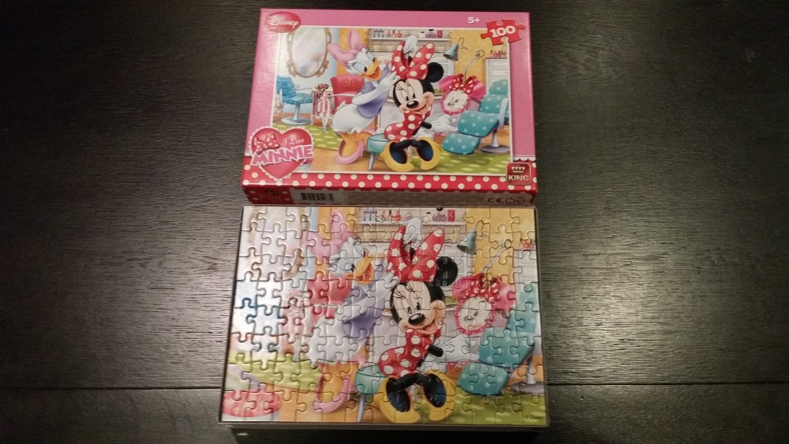 Disney Minnie Mouse Legpuzzel 100 stukjes, Kinderen en Baby's, Ophalen of Verzenden, Meer dan 50 stukjes, Zo goed als nieuw