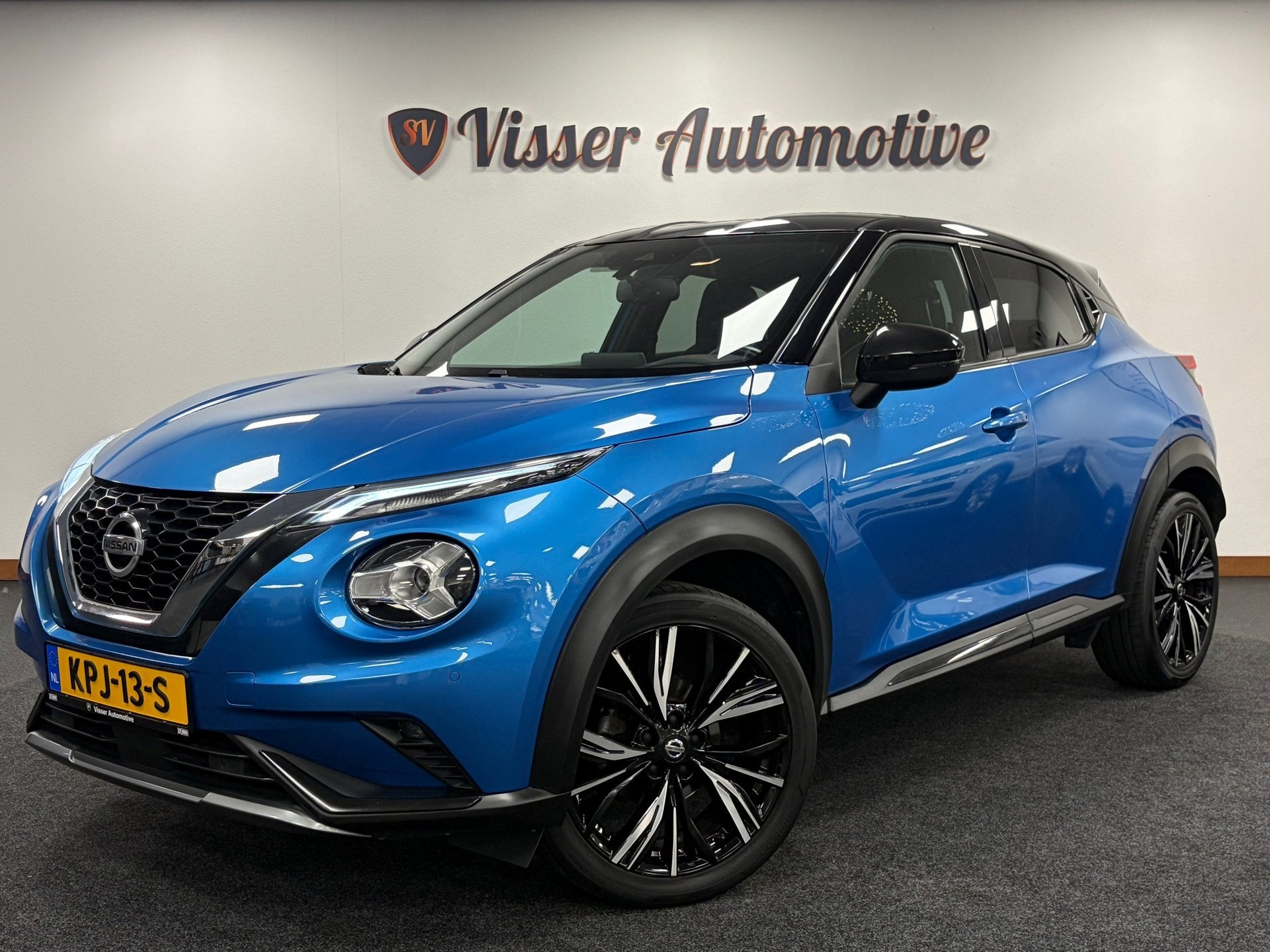 Nissan Juke 1.0 DIG-T N-Design*Automaat*Leder*Cruise-Control, Auto's, Dealer onderhouden, 1250 kg, Euro 6, Blauw