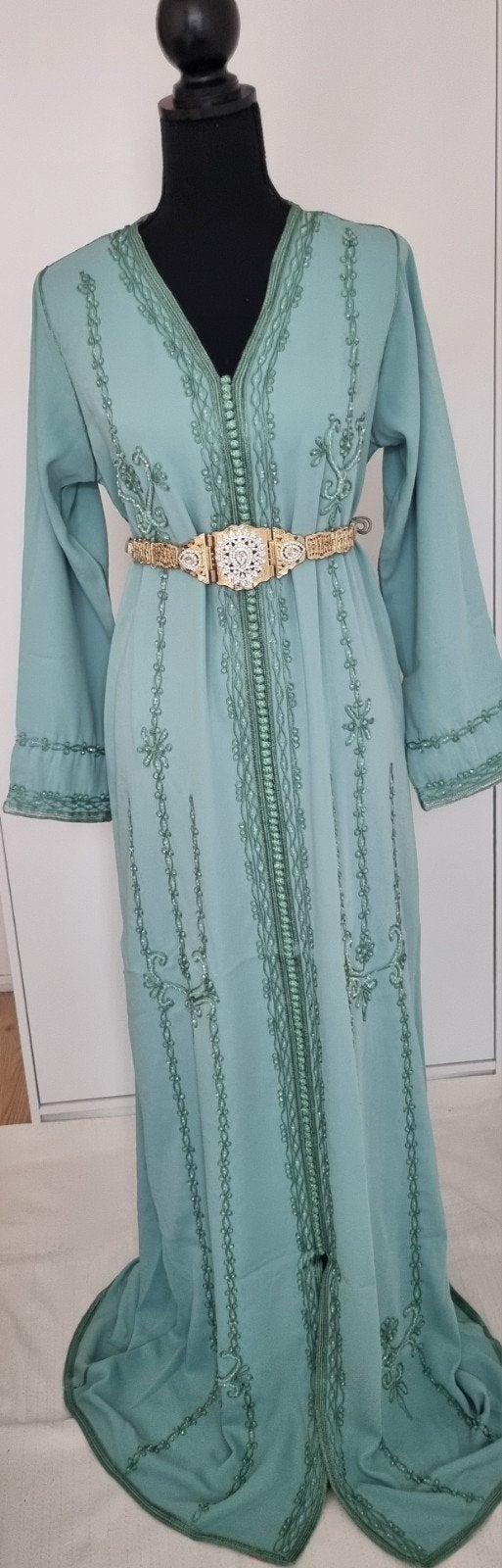 kaftan, marokkaanse jurk, Ophalen of Verzenden, Maat 38/40 (M), Groen, Overige typen