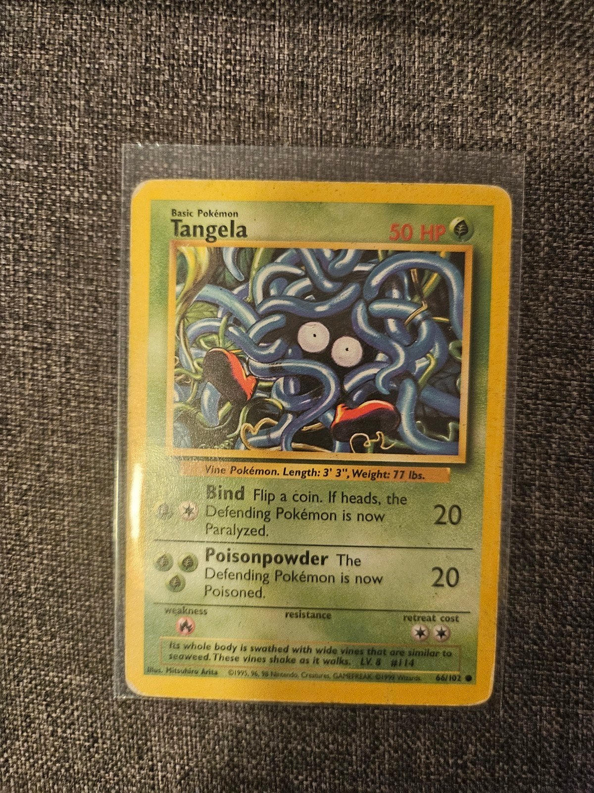 Tangela 66/102, Hobby en Vrije tijd, Verzamelkaartspellen | Pokémon, Ophalen of Verzenden, Gebruikt