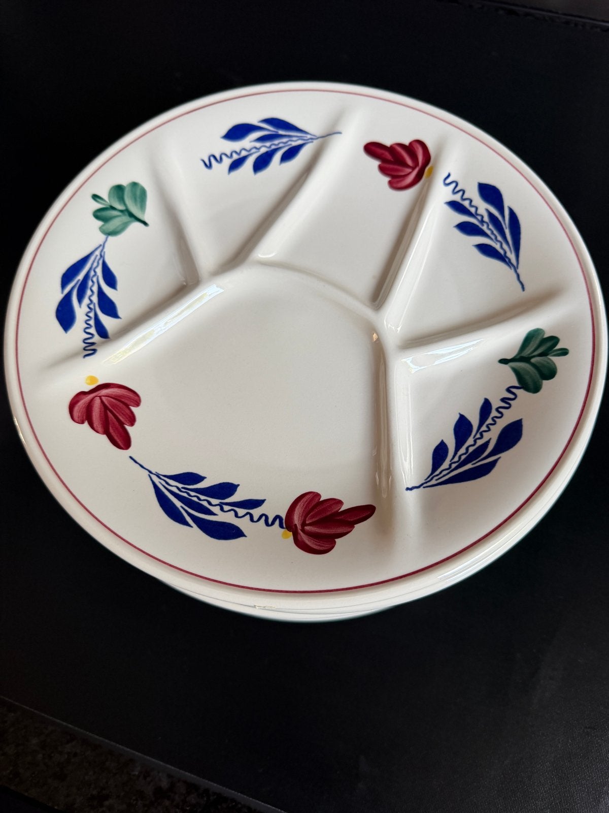 7 Boerenbont fondueborden - Zo goed als nieuw, Ophalen, Zo goed als nieuw, Landelijk/Boerenbont, Bord(en)
