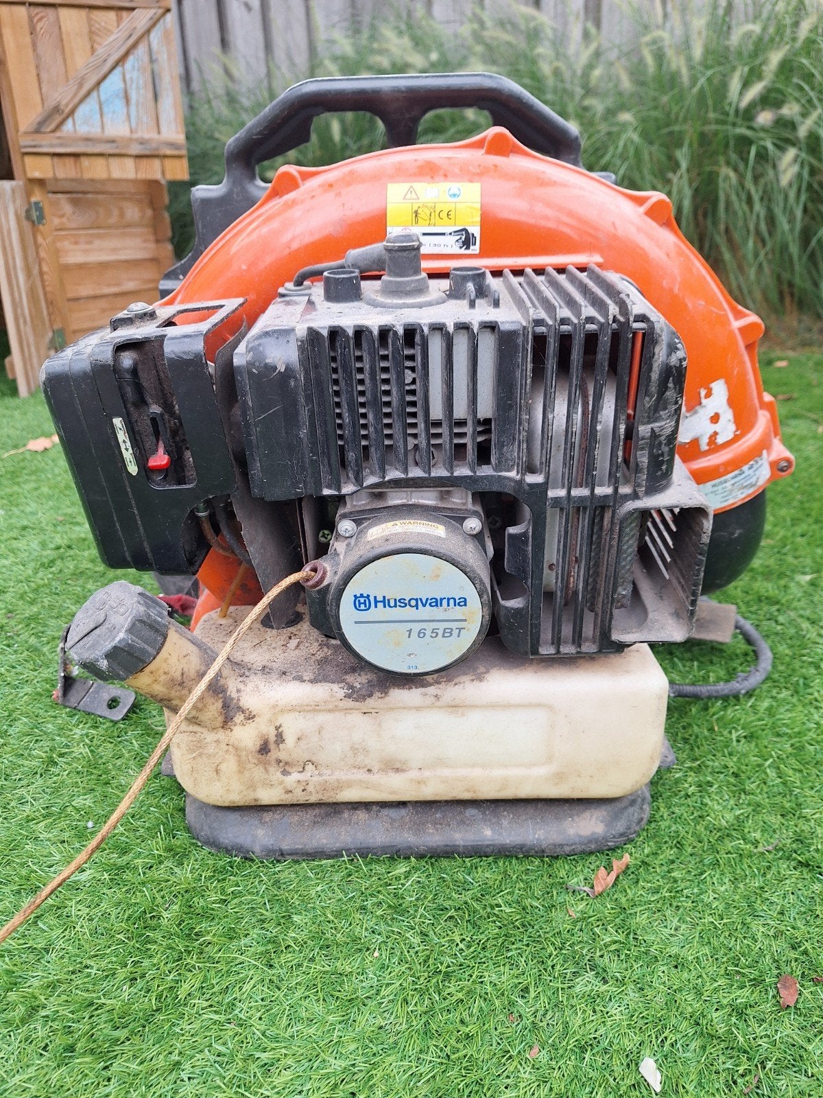 Husqvarna 165BT bladblazer - startkoord rolt niet op, Ophalen, Benzine, Gebruikt, Ruggedragen