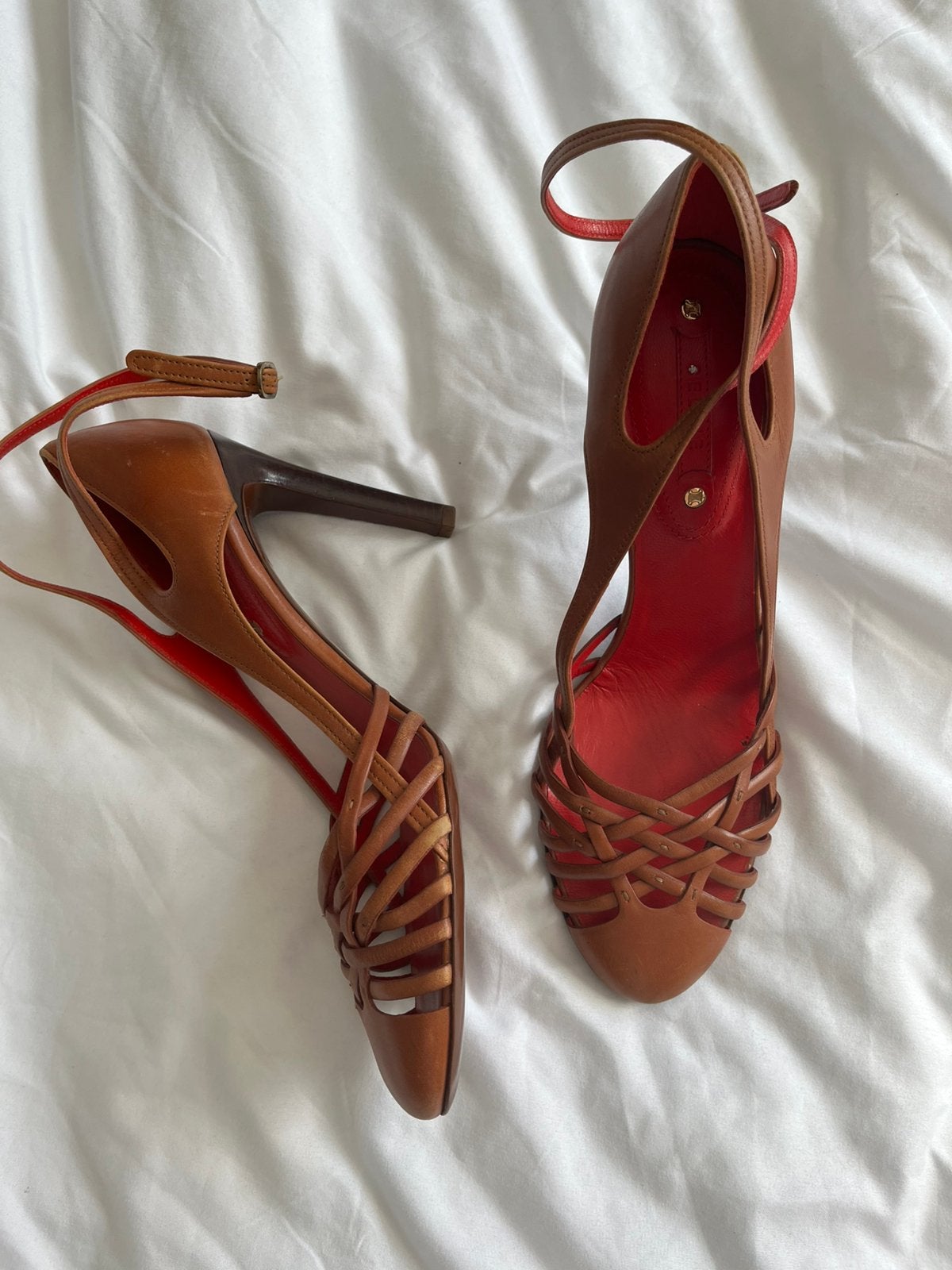 CELINE "Cage" Strappy Pumps (Y2K / Michael Kors Era), Kleding | Dames, Schoenen, Ophalen of Verzenden, Zo goed als nieuw