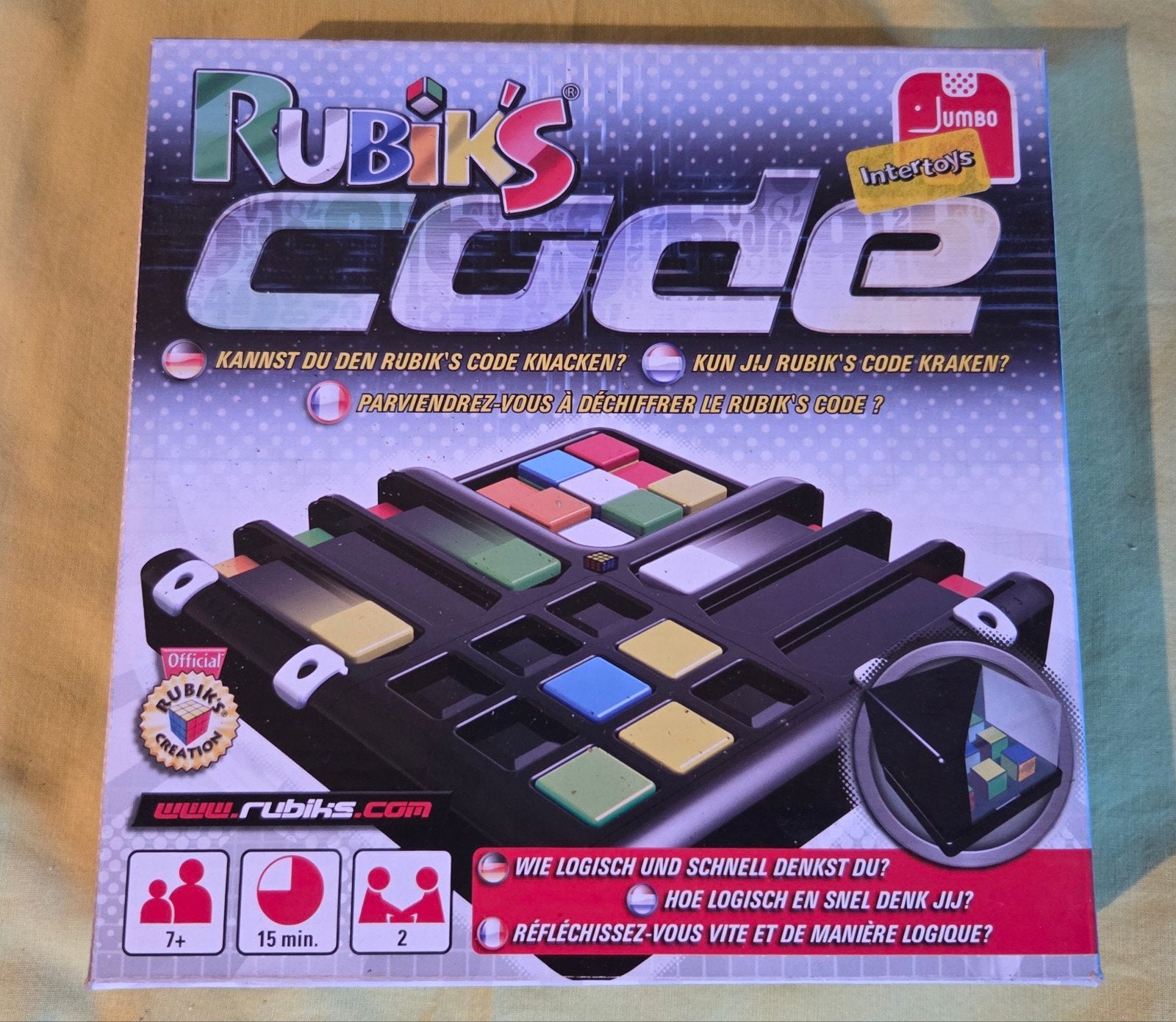Rubik's Code Bordspel - Kraak de code!, Een of twee spelers, Ophalen of Verzenden, Gebruikt, Jumbo