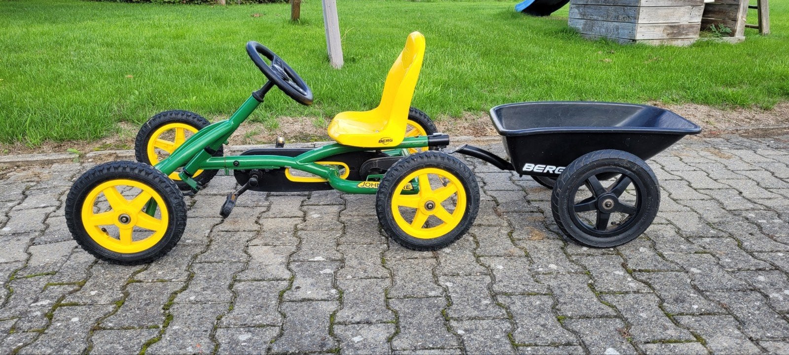 BERG John Deere XL BFR skelter + originele BERG aanhanger, Ophalen, Gebruikt, Berg, Met kar of aanhanger