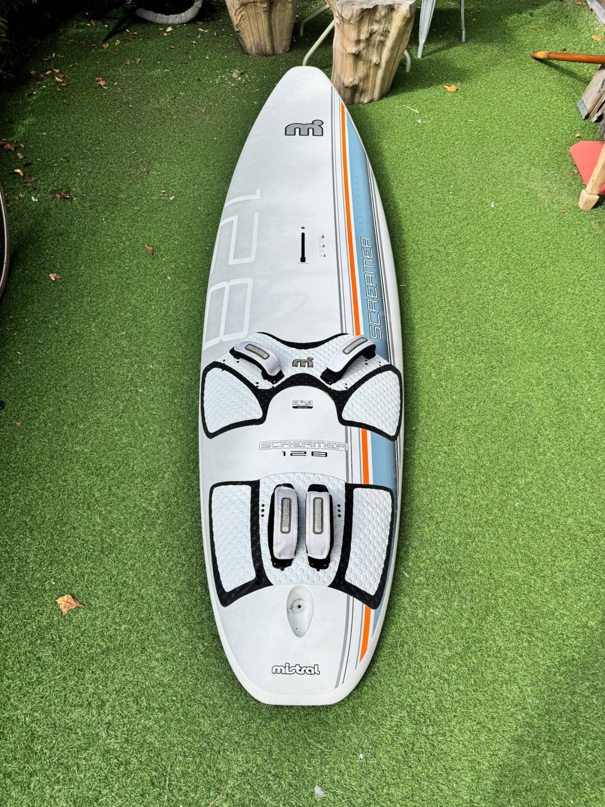 Mistral Screamer 128 liter freecarve in zeer goede staat, Ophalen, Zo goed als nieuw, Plank, Verstelbaar