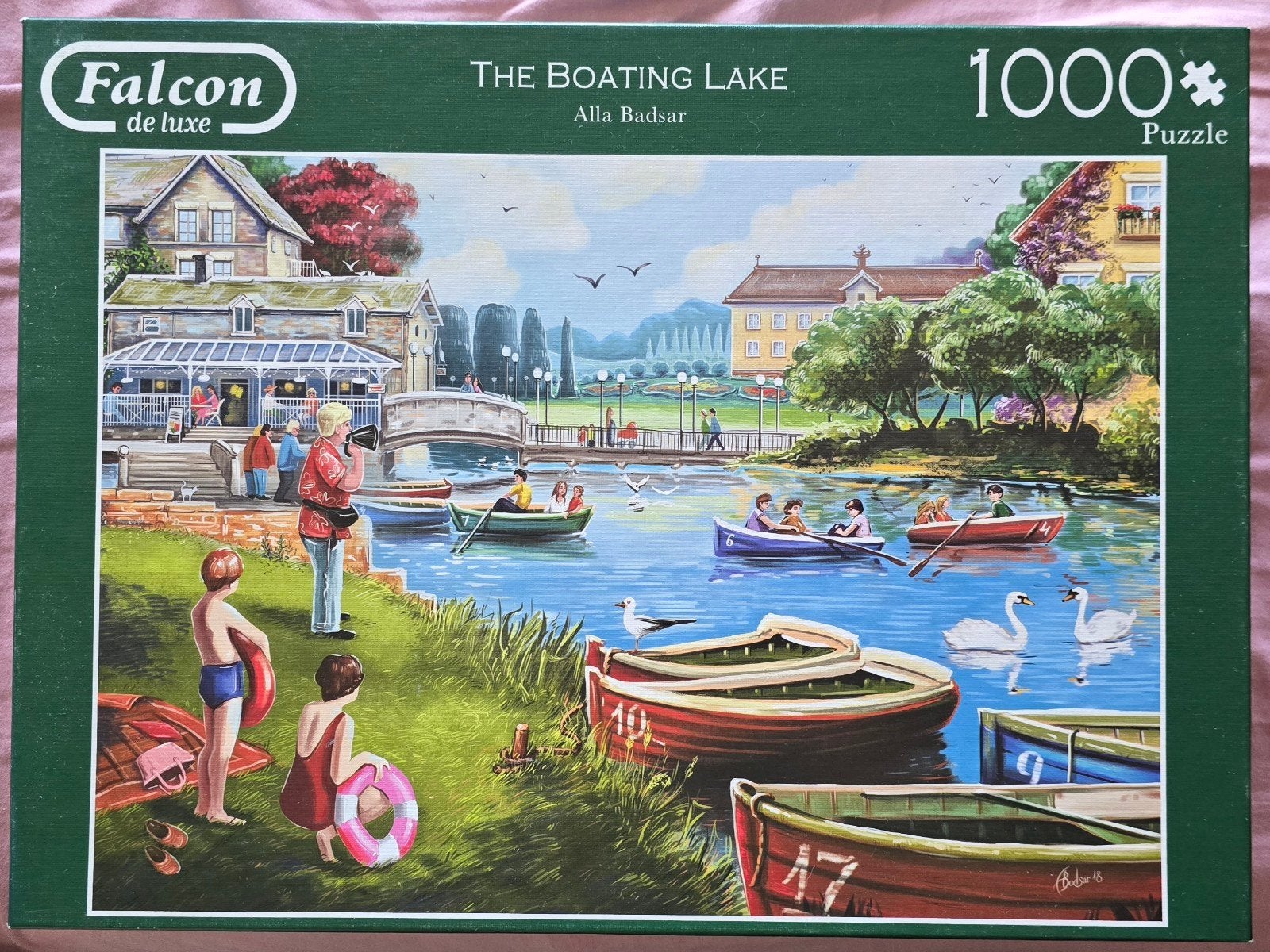 Falcon puzzel The boating lake, Hobby en Vrije tijd, Ophalen of Verzenden, 500 t/m 1500 stukjes, Zo goed als nieuw