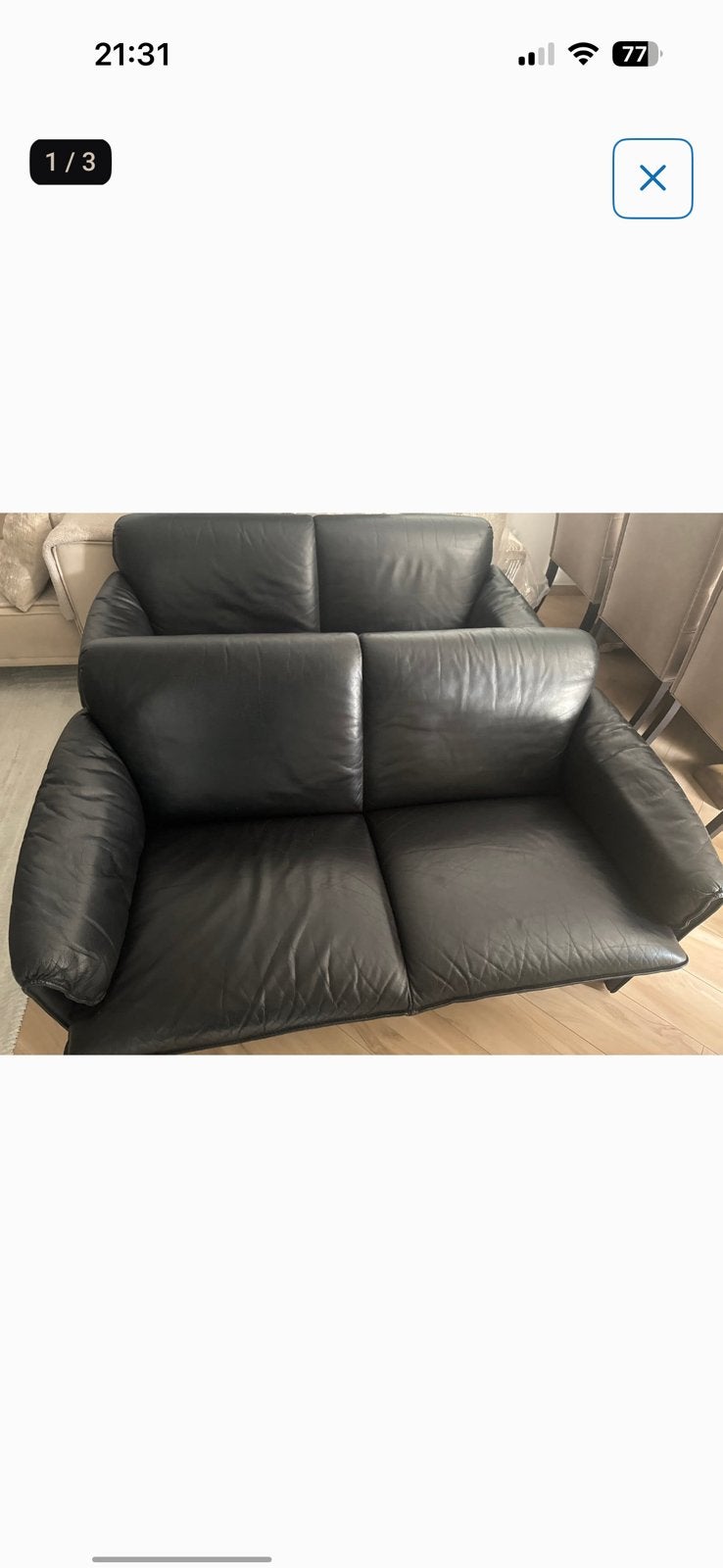 Leoluxe 2 zits bank (2 stuks), Ophalen, Zo goed als nieuw, 75 tot 100 cm