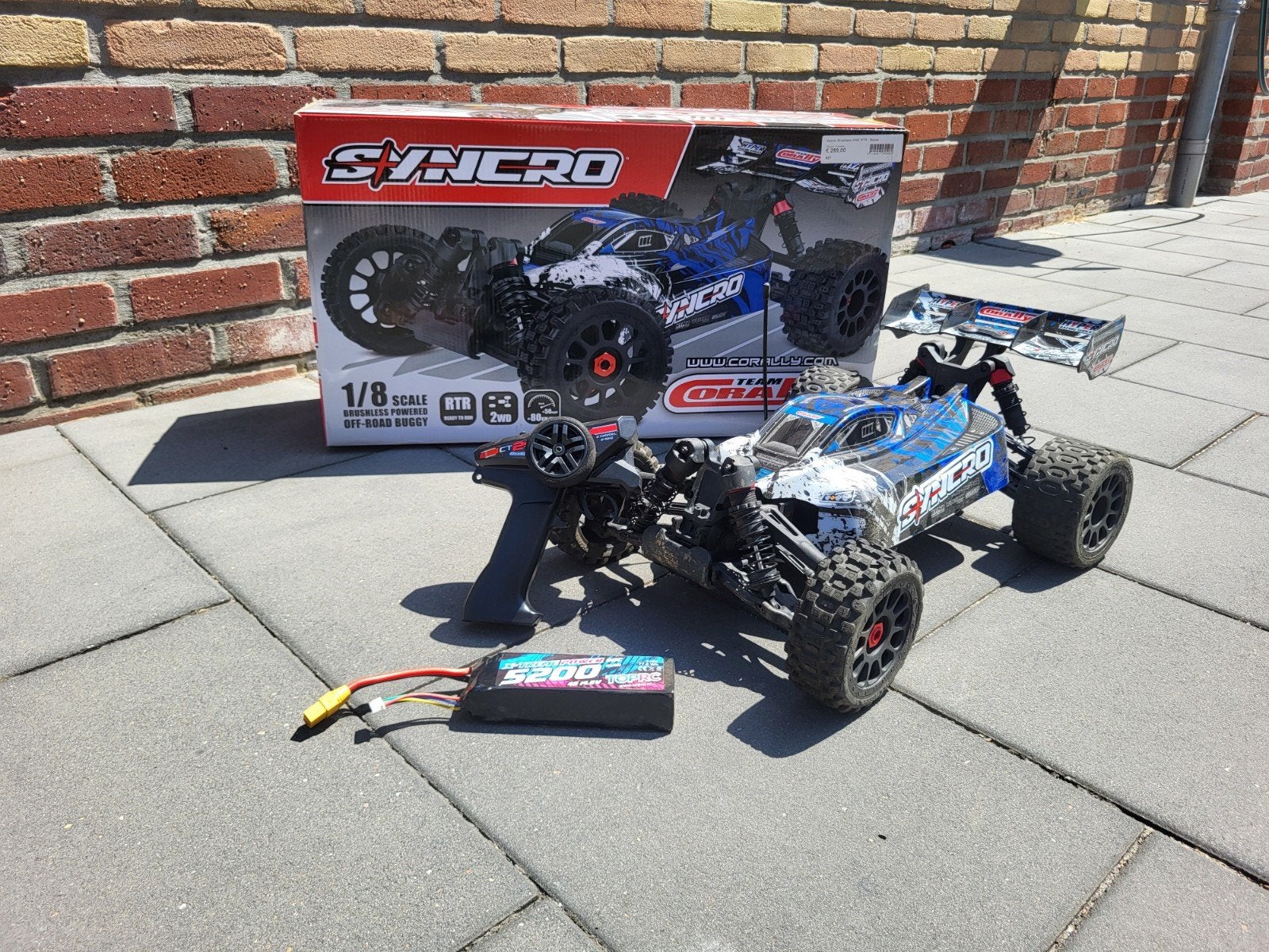 Team Corally Syncro 4S Brushless 2wd - Accu, Zender  - RTR, Hobby en Vrije tijd, Elektro, Auto offroad, Ophalen of Verzenden, Zo goed als nieuw