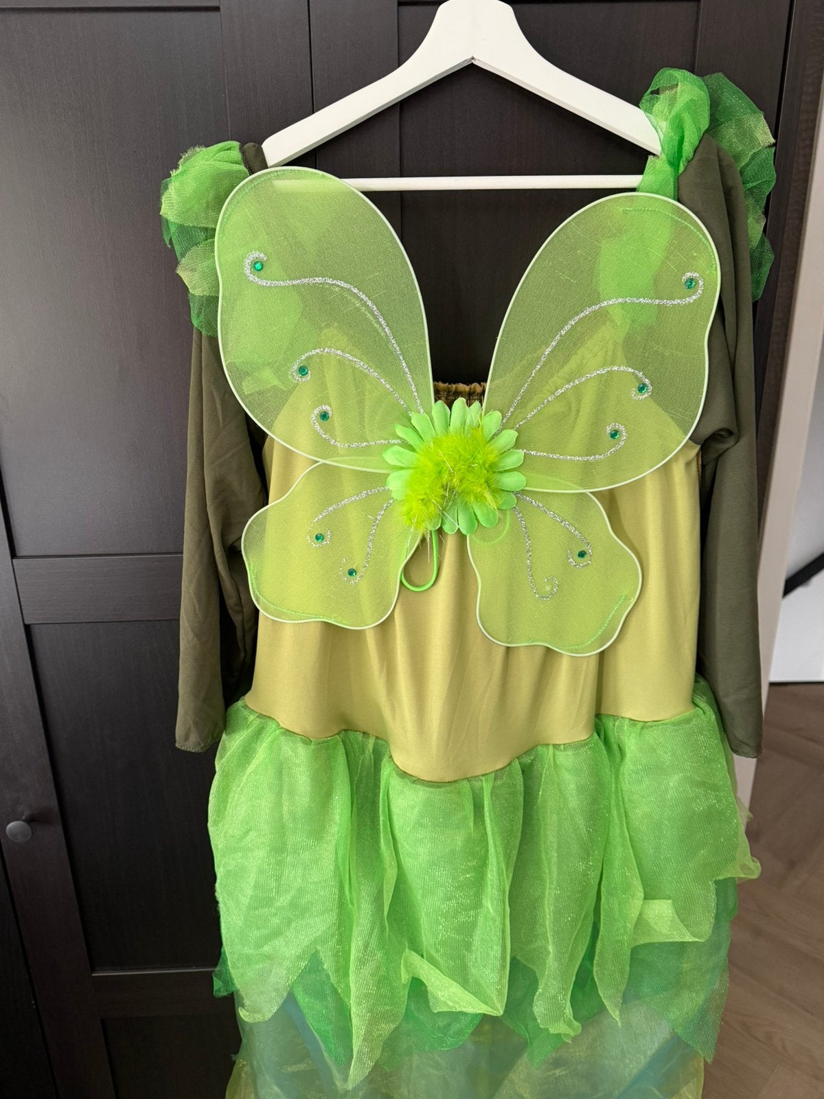 Fee- Tinkerbell jurk, Carnaval, Maat 46/48 (XL) of groter, Ophalen of Verzenden, Zo goed als nieuw