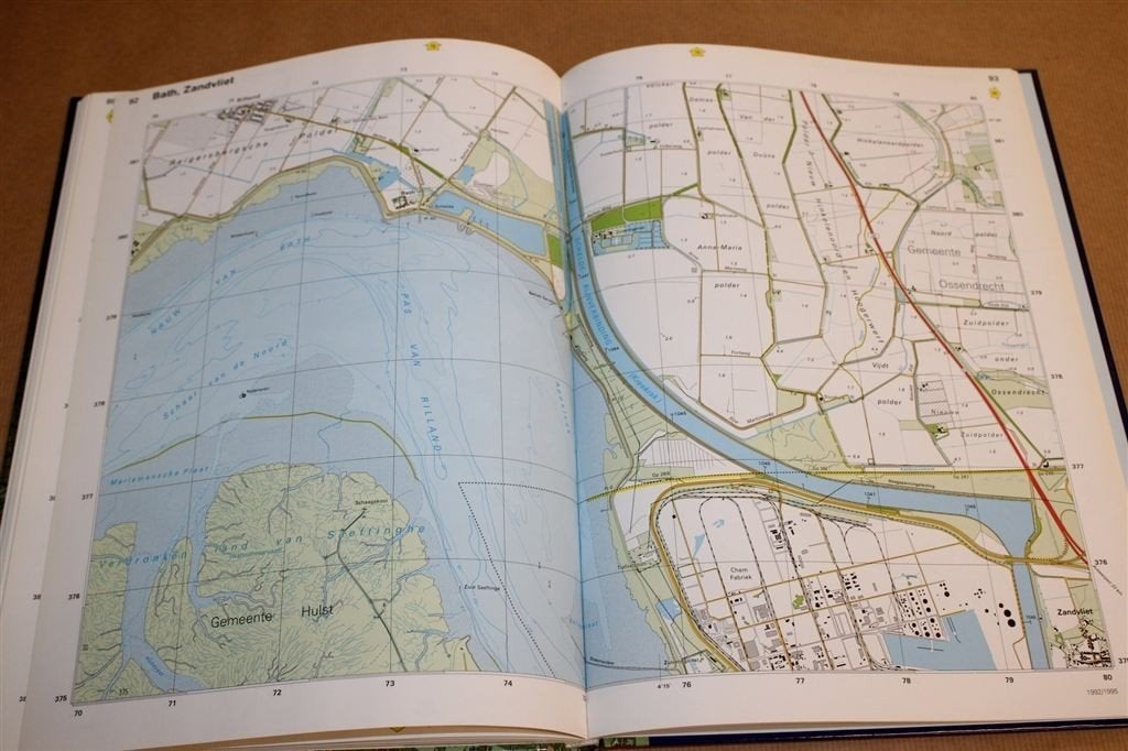 Grote provincie atlas Noord-Brabant West — Schaal 1:25.000, Gelezen, Ophalen of Verzenden, Landkaart, 1800 tot 2000
