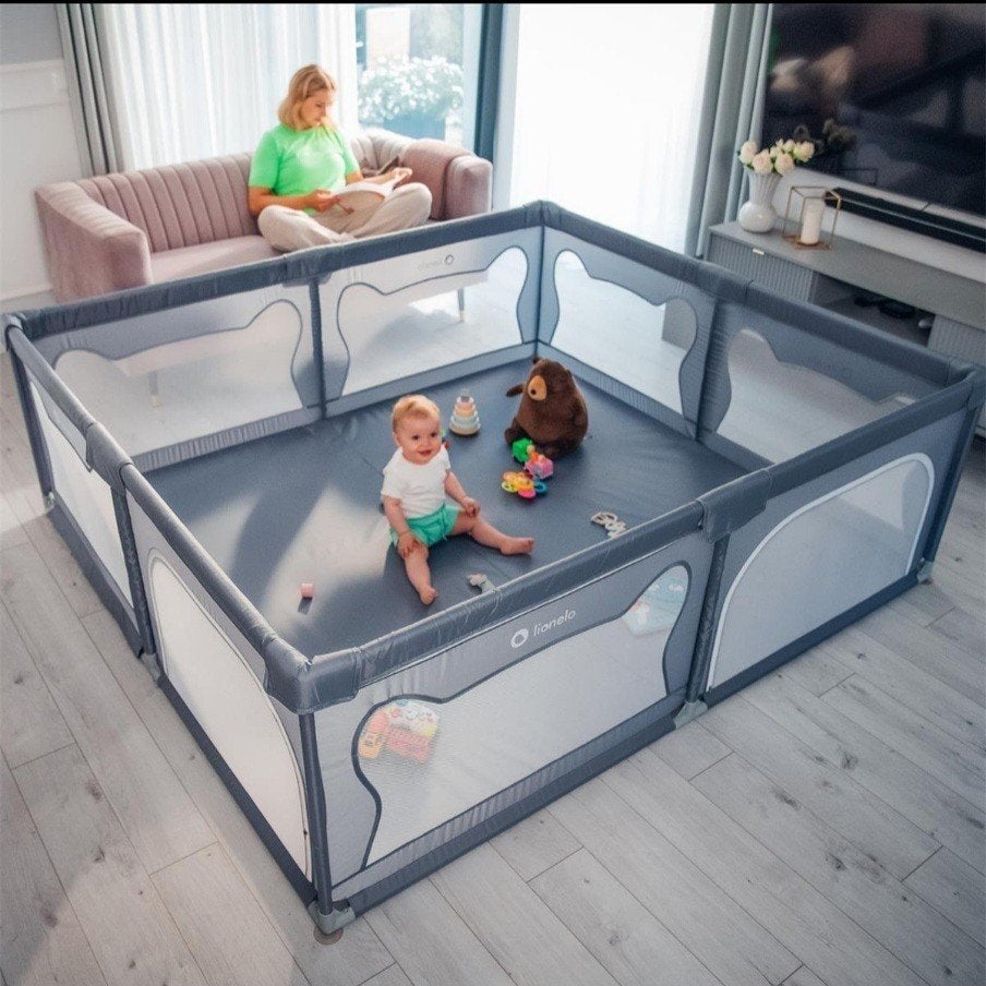 Lionelo Willow XL Babybox 207x187 cm – Compleet – Grijs, Ophalen, Zo goed als nieuw