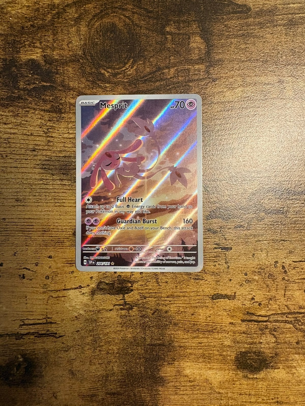 Mesprit (SSP 204), Hobby en Vrije tijd, Ophalen of Verzenden, Nieuw, Losse kaart, Foil