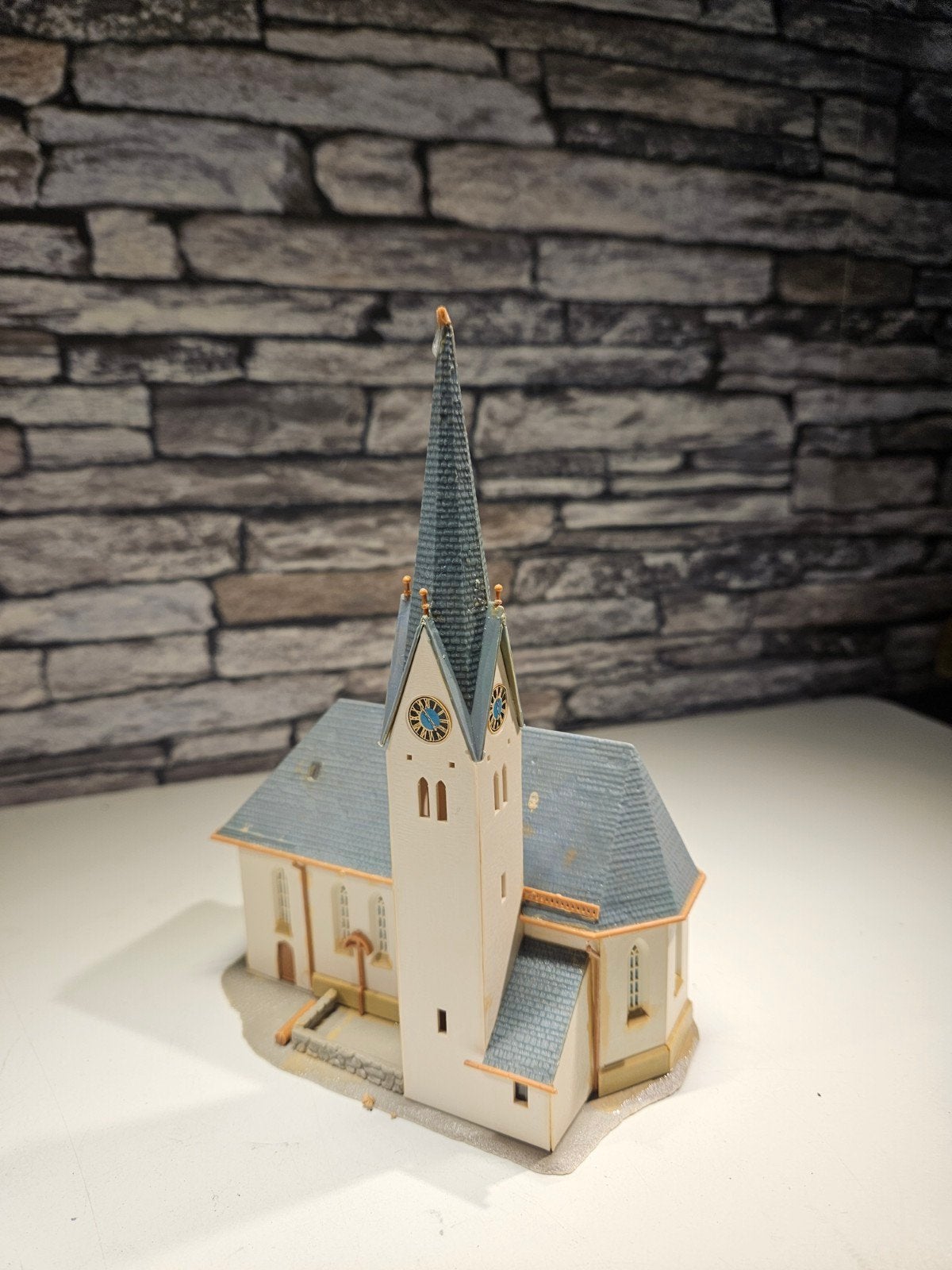 Kerk kerkgebouw N spoor modeltrein 1:160, Overige merken, Gebruikt, Gelijkstroom of Wisselstroom, Brug, Tunnel of Gebouw