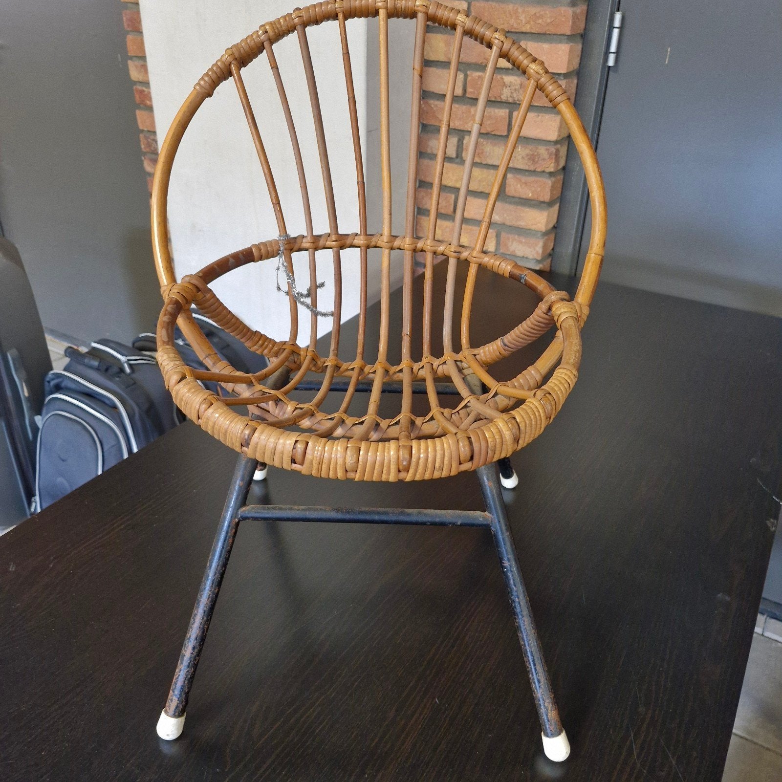 Vintage rotan kinderstoeltje, Kinderen en Baby's, Kinderstoelen, Ophalen, Gebruikt, Overige typen
