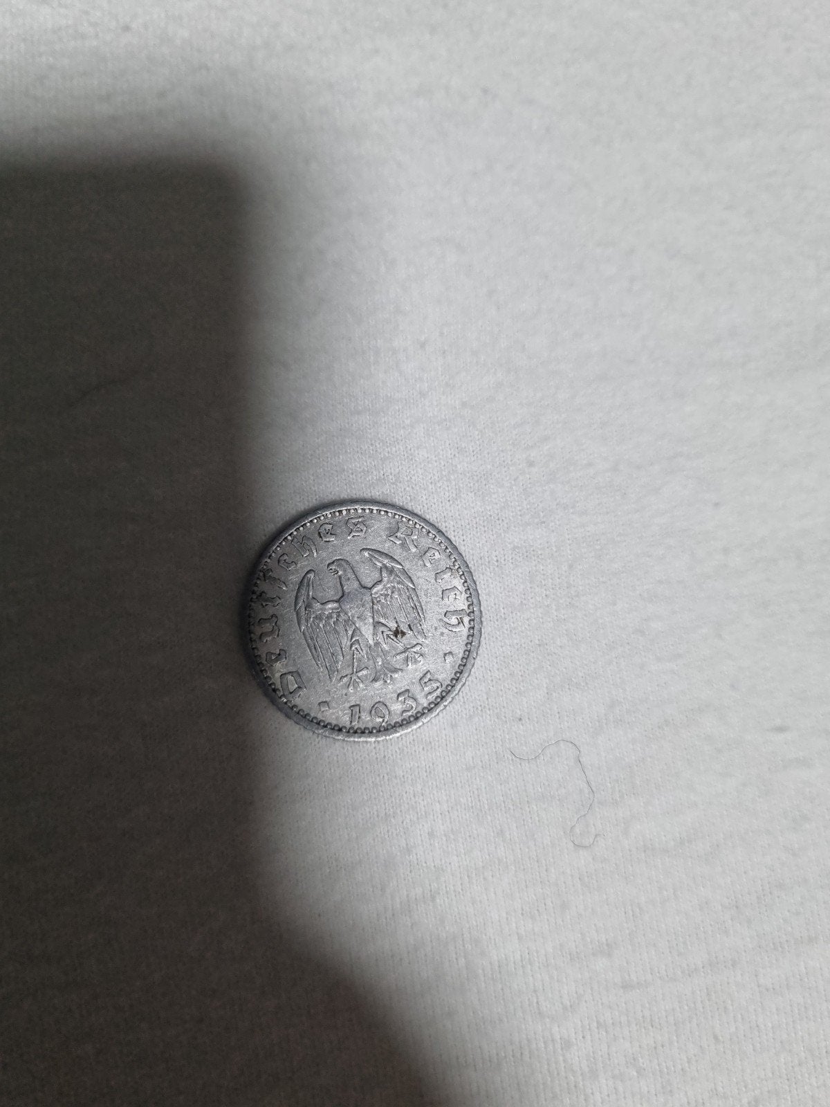 Zeldzame Duitse 50 Reichspfennig munt uit 1935, Ophalen of Verzenden, Losse munt, Zilver
