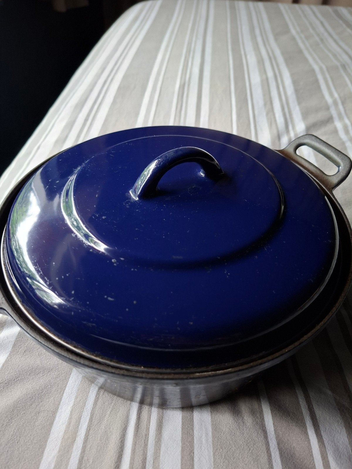 Gietijzeren pan, Huis en Inrichting, Keuken | Potten en Pannen, Met deksel, Ophalen, Gietijzer