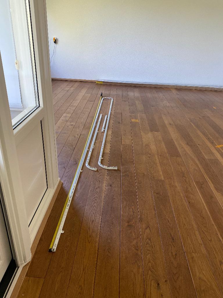 Gordijn rails, Huis en Inrichting, Ophalen, 200 cm of meer, Wit, Zo goed als nieuw