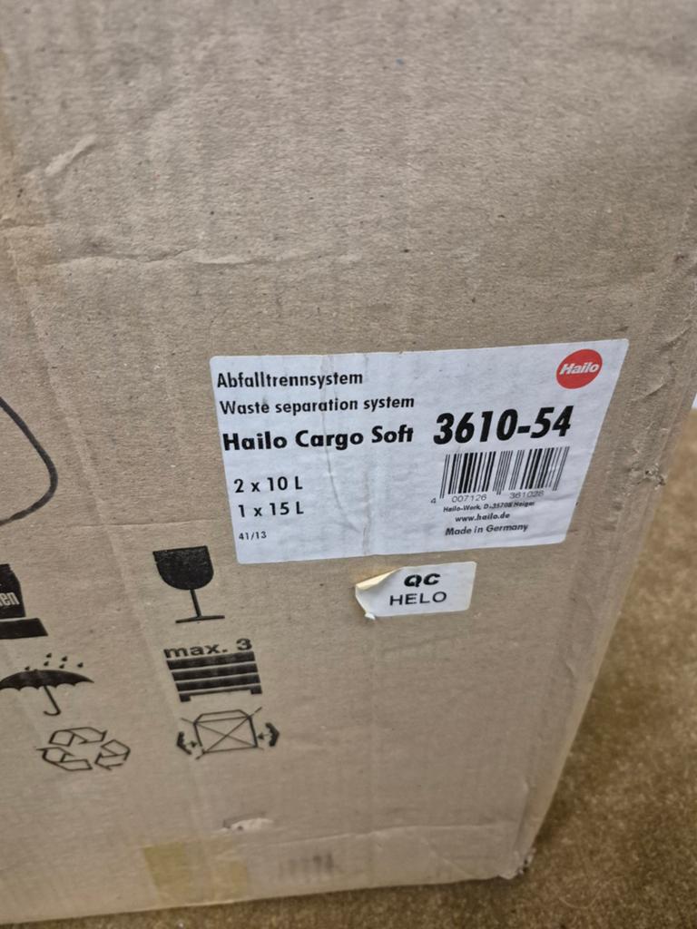 Hailo Cargo Soft 3610-54 Inbouw Afvalsysteem (35L) nieuw, Ophalen of Verzenden, Nieuw, 50 tot 100 cm, Minder dan 100 cm