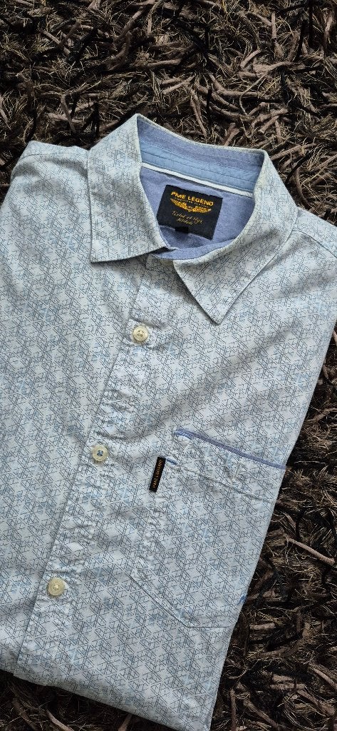 Heren overhemd PME Legend Mt. L ZGAN, Kleding | Heren, Ophalen, Blauw, Zo goed als nieuw, Halswijdte 41/42 (L)
