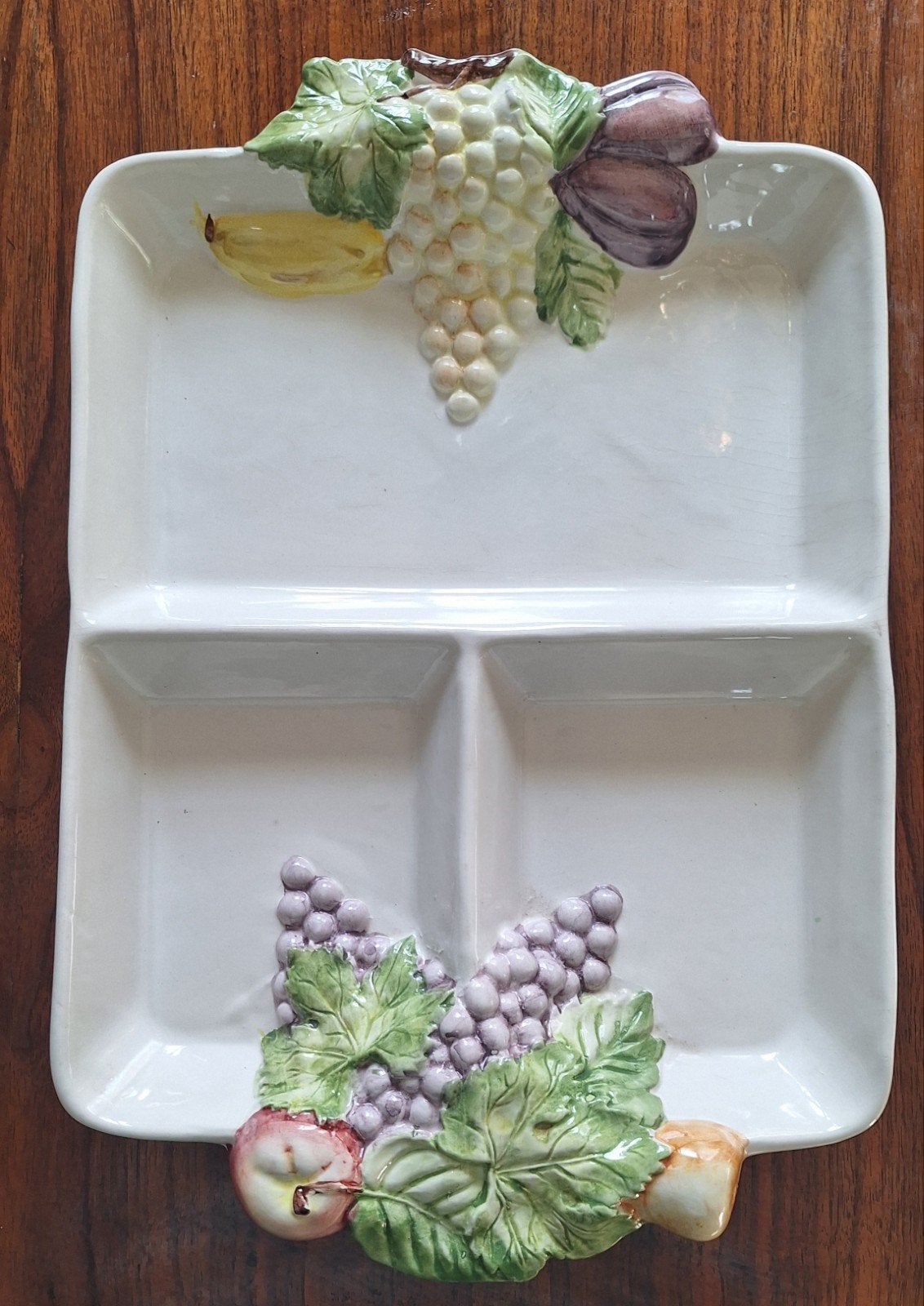 Portugees aardewerk schaal met fruitdecor (25x39 cm), Antiek en Kunst, Ophalen of Verzenden
