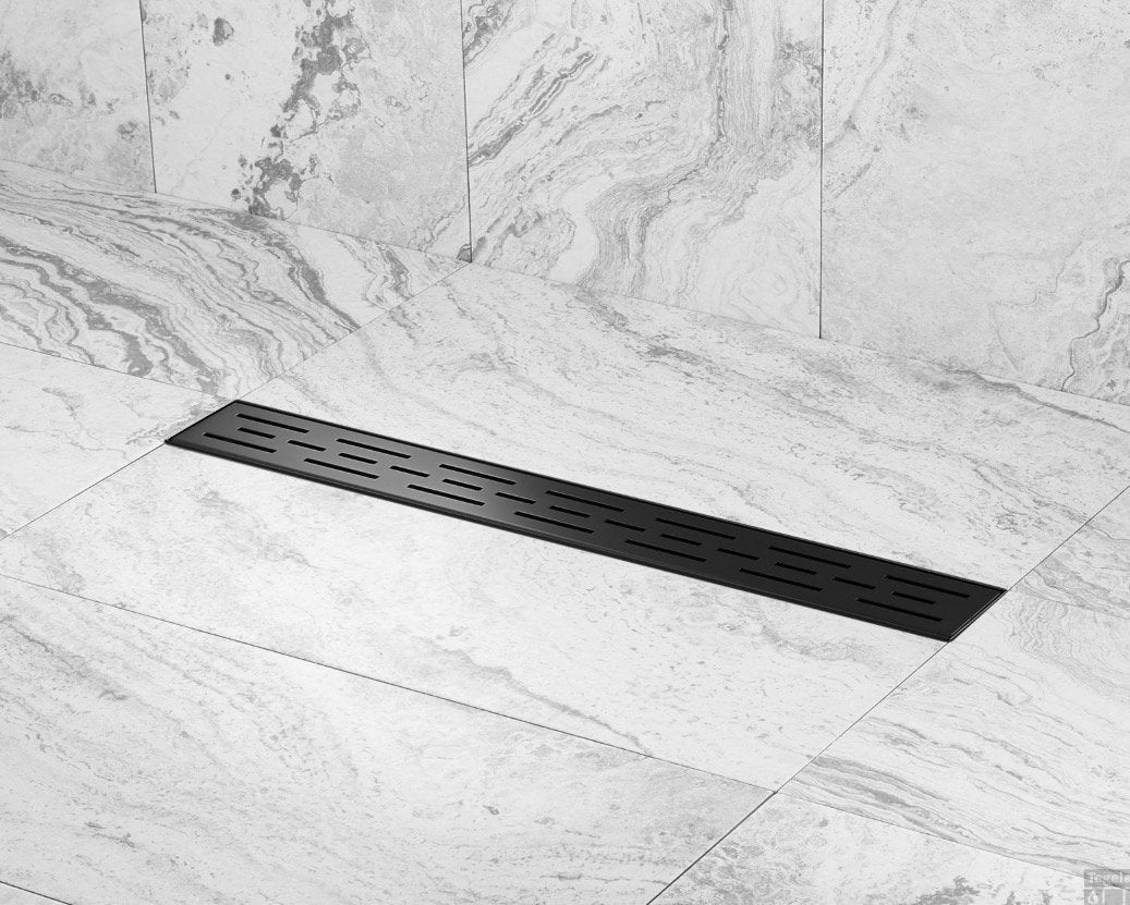 RVS Douchegoot / drain | Mat Zwart | Uitneembare Sifon |, Ophalen, Nieuw, Rvs, Douche